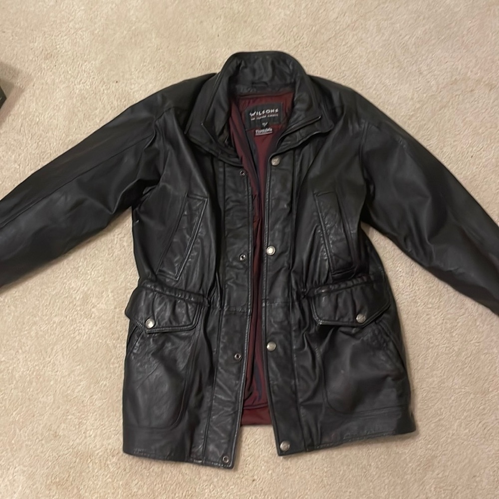 Black Leather Wilsons thinsulate jacket